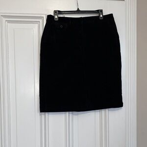 L.L. Bean Corduroy, Black Pencil Skirt